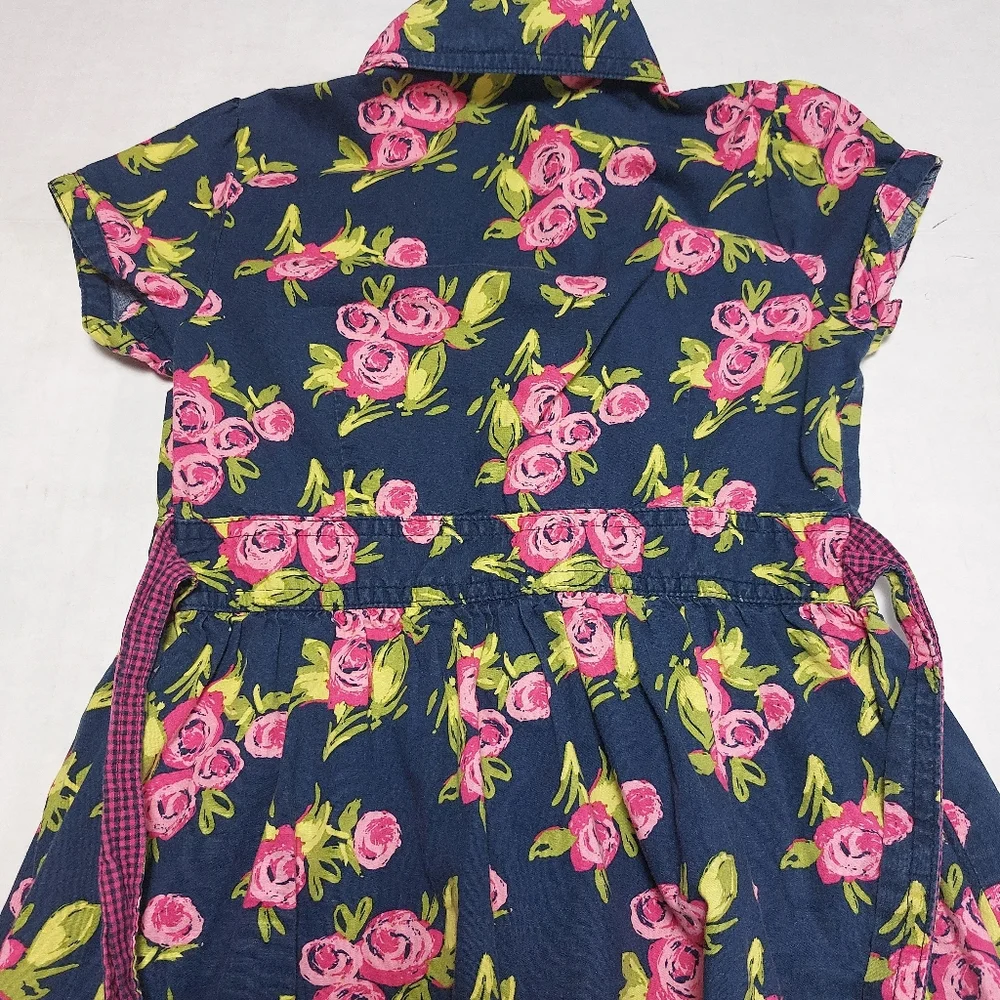 Cherokee Pink and Blue Floral Ruffle Dress Size XS - Picture 6 of 11